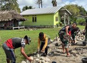 Perkuat Akses Pertanian, Satgas TMMD Bangun Tembok Penahan Jalan Usaha Tani Sepanjang 1.500 Meter