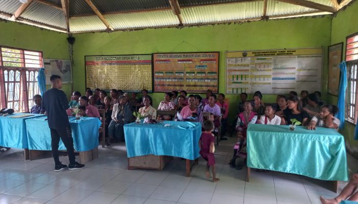 Satgas TMMD Kodim Belu Gelar Penyuluhan Posyandu dan Stunting Bagi Warga Desa