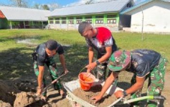 TMMD Ke 129 Kodim 1605/Belu Sasar Fasilitas Pendidikan, MCK Sekolah Direnovasi
