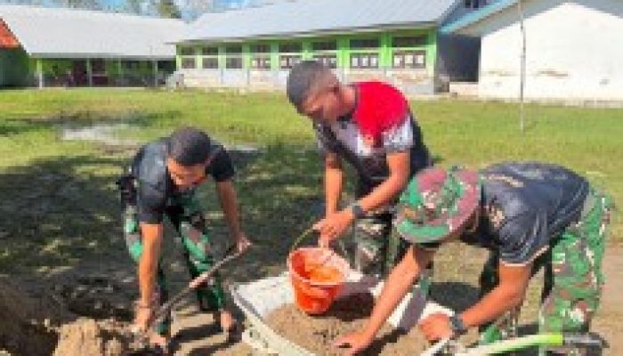 TMMD Ke 129 Kodim 1605/Belu Sasar Fasilitas Pendidikan, MCK Sekolah Direnovasi