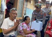 Hari Lalu Lintas Bhayangkara ke 71, Satlantas Polres Jembrana Hadir Berbagi untuk Warga yang Membutuhkan