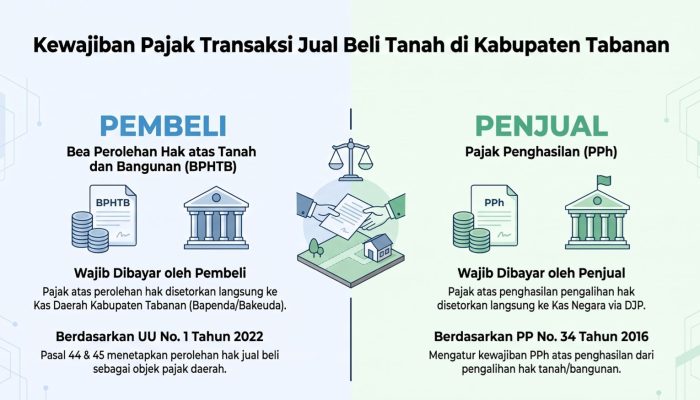Ketahui Kewajiban Bayar BPHTB dan PPh dalam Transaksi Jual Beli Tanah di Kabupaten Tabanan
