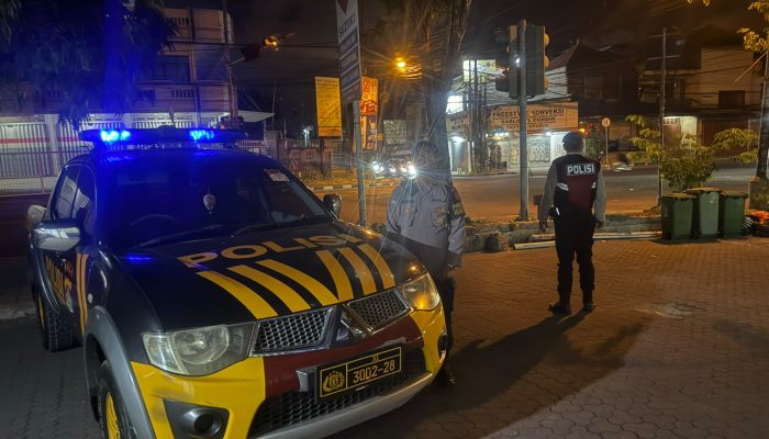 Cegah Gangguan Kamtibmas, Polsek Denpasar Utara Tingkatkan Patroli Malam